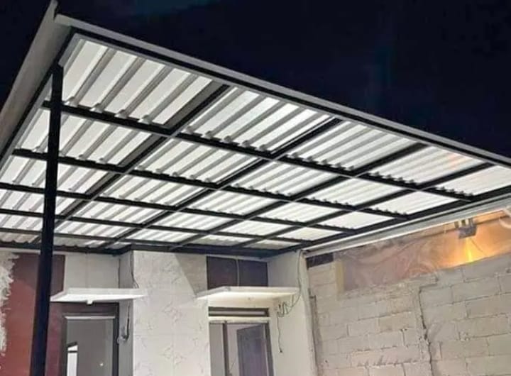 Contoh pemasangan Kanopi Alderon berkualitas di Depok oleh Sinar Utama Kanopi